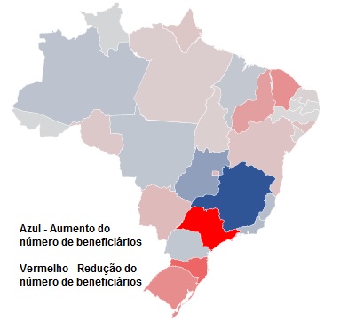 Beneficiários por estado